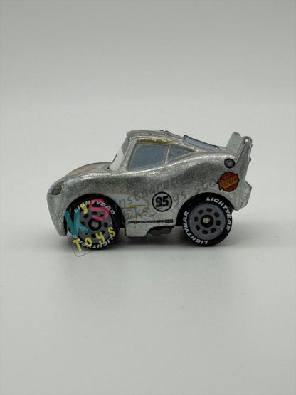 Loose Mini Racers Pixar Disney Cars, SILVER RADIATOR SPRINGS LIGHTNING MCQUEEN - Mint / Near Mint Condition