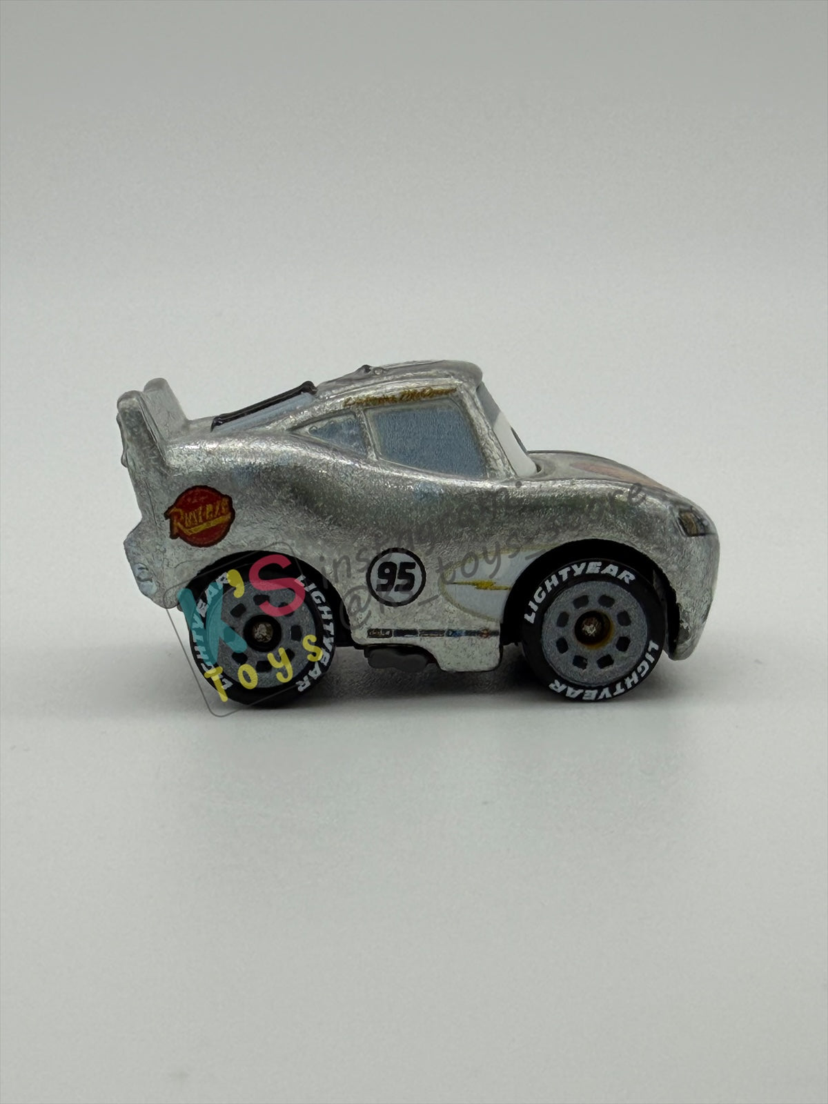 Loose Mini Racers Pixar Disney Cars, SILVER RADIATOR SPRINGS LIGHTNING MCQUEEN - Mint / Near Mint Condition
