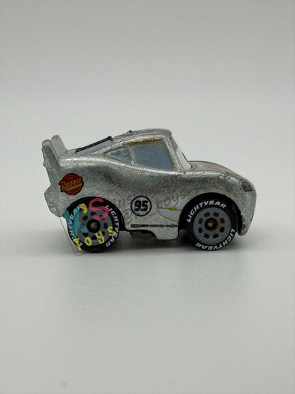 Loose Mini Racers Pixar Disney Cars, SILVER RADIATOR SPRINGS LIGHTNING MCQUEEN - Mint / Near Mint Condition