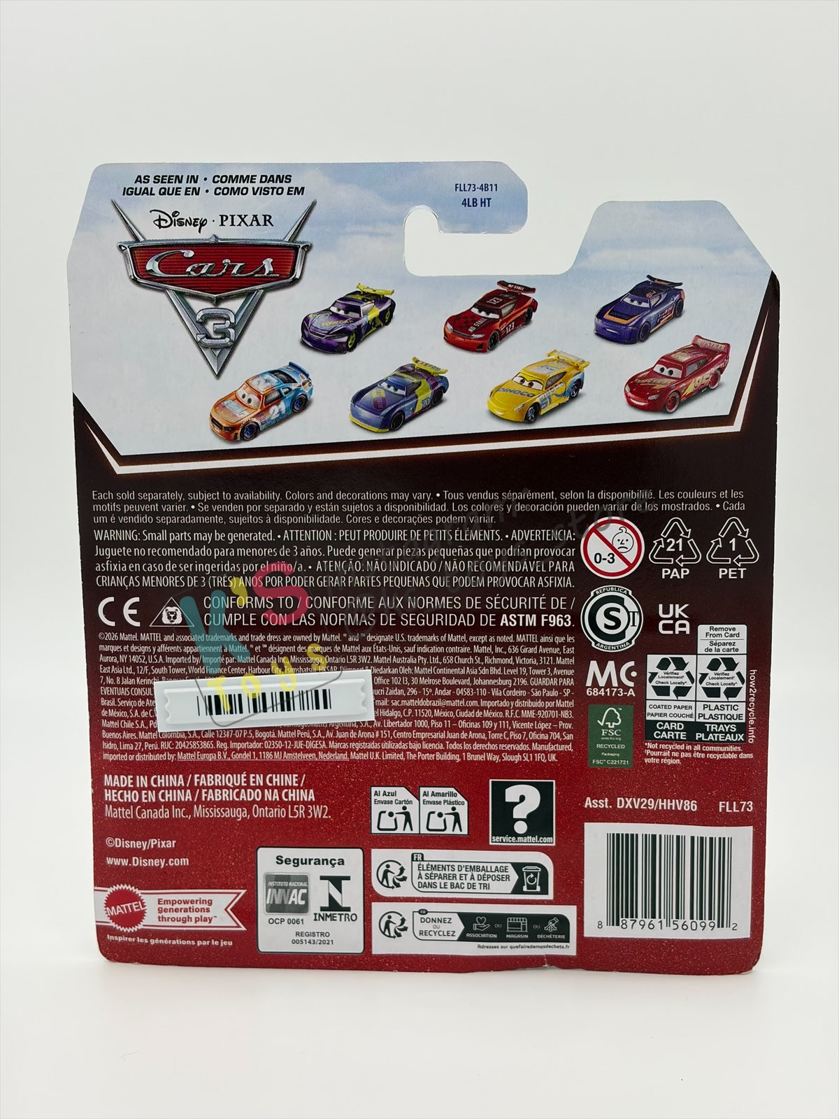 DISNEY PIXAR CARS BY MATTEL 1:55, "CHRIS ROAMIN'" - 2026 RE-RELEASED 20TH ANNIVERSARY CARD - BNIP