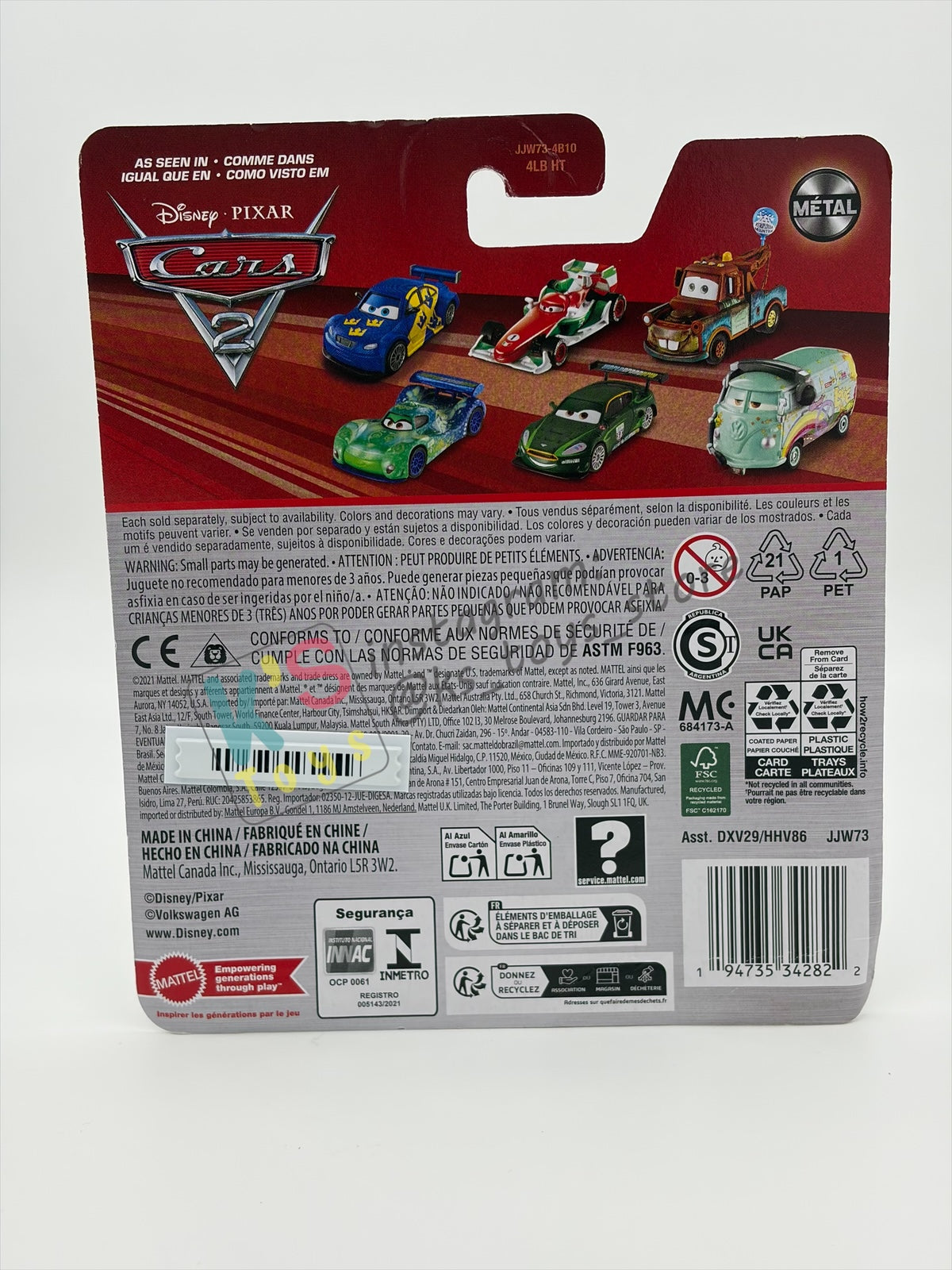 DISNEY PIXAR CARS BY MATTEL 1:55, "MEMO ROJAS" - 2026 RE-RELEASED - BNIP