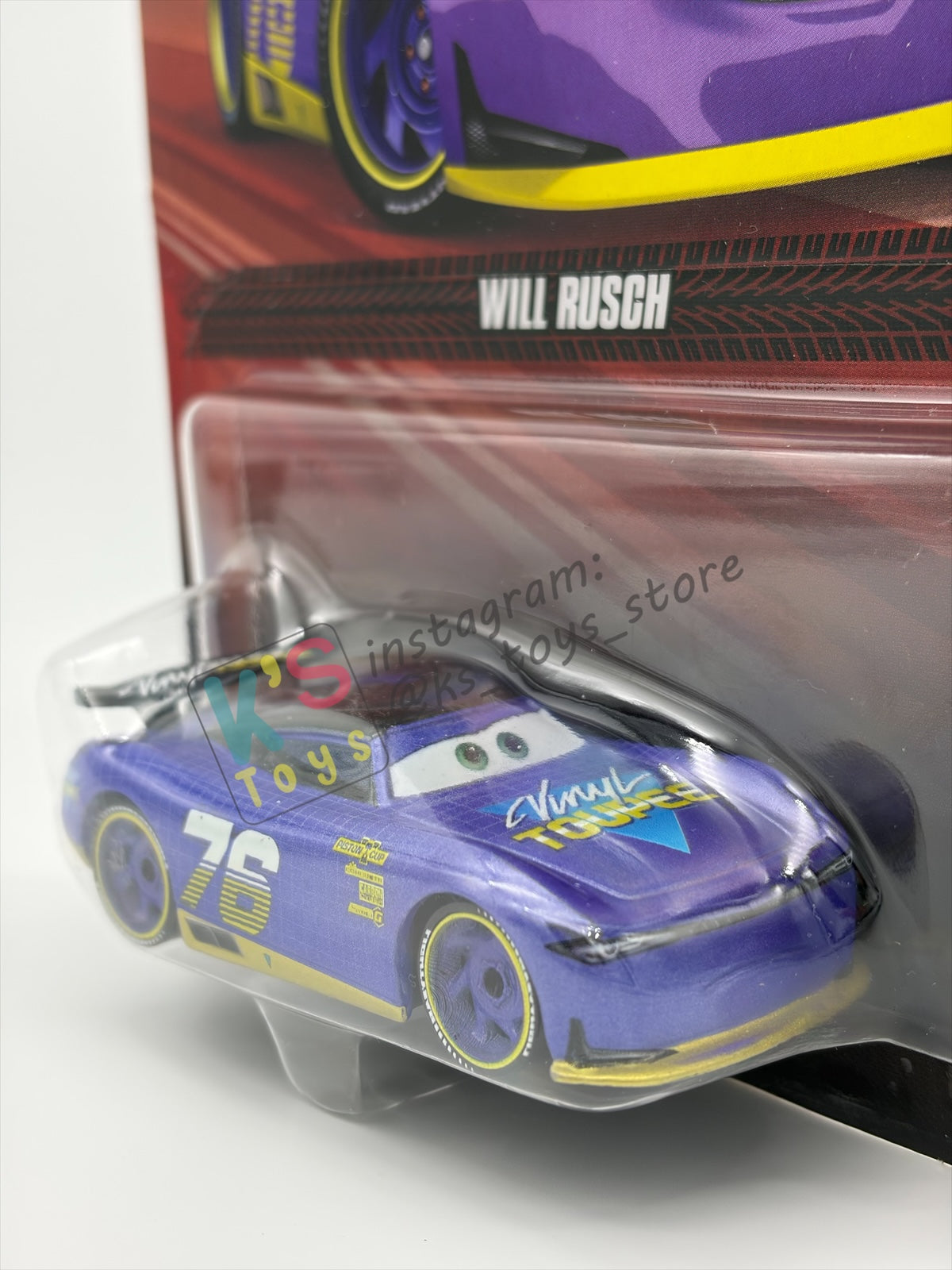 DISNEY PIXAR CARS BY MATTEL 1:55, "WILL RUSCH VARIANT'" - 2026 RE-RELEASED - BNIP