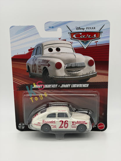 DISNEY PIXAR CARS BY MATTEL 1:55, "JIMMY LUGWRENCH'" - 2026 RE-RELEASED - BNIP