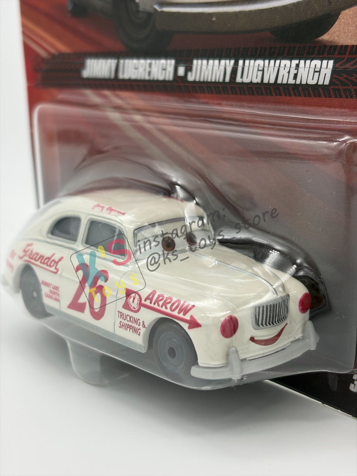 DISNEY PIXAR CARS BY MATTEL 1:55, "JIMMY LUGWRENCH'" - 2026 RE-RELEASED - BNIP