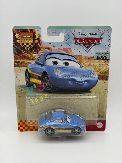 DISNEY PIXAR CARS BY MATTEL 1:55, "RACE TO CELEBRATE SALLY" - RACE TO CELEBRATE SERIES - BNIP
