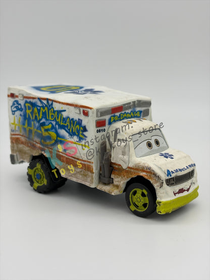 PRE-OWNED / LOOSE DISNEY PIXAR CARS - "DR DAMAGE" THUNDER HOLLOW SERIES - NEAR MINT CONDITION - READ DESCRIPTION!!!!!!