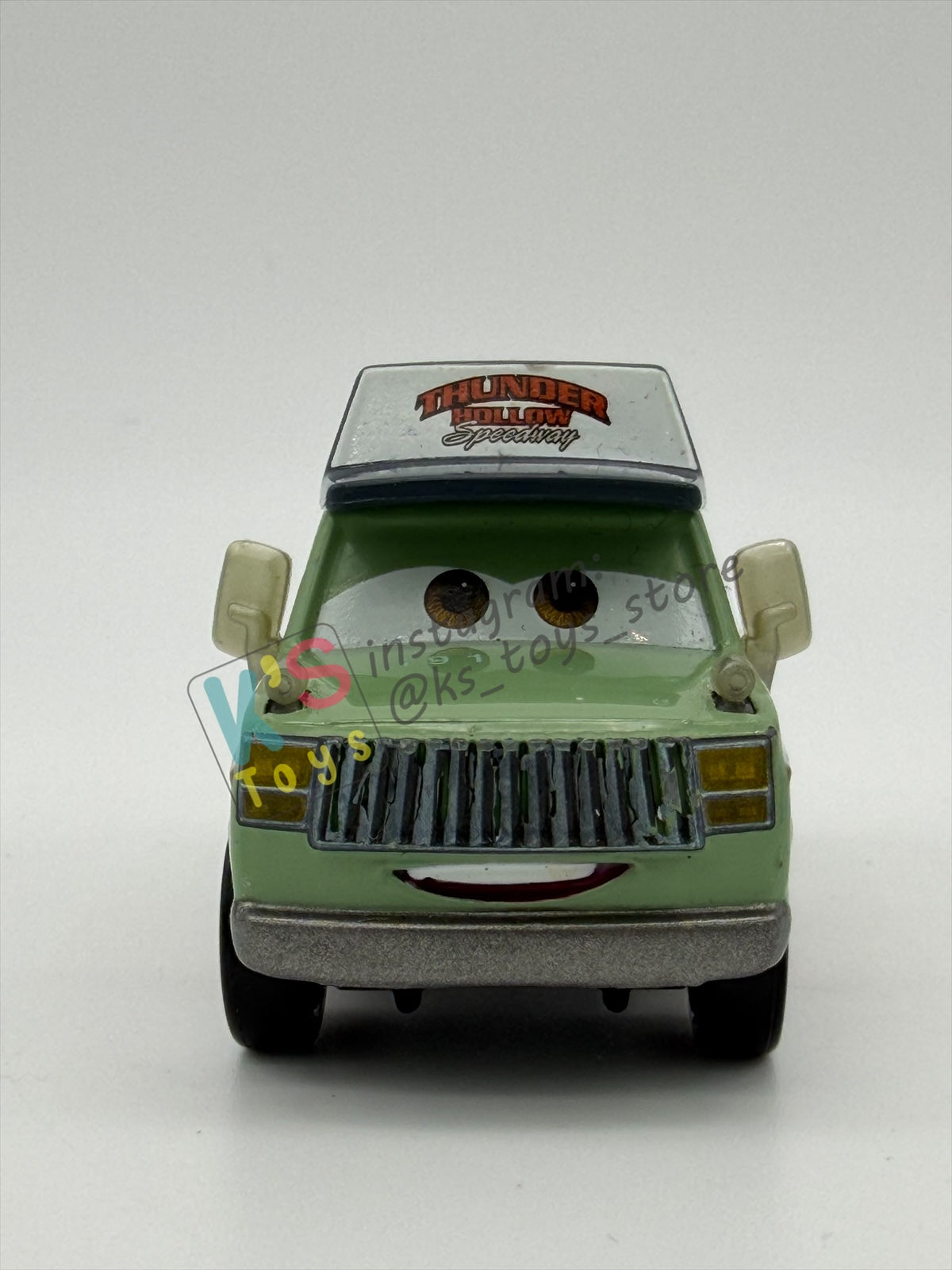 PRE-OWNED / LOOSE DISNEY PIXAR CARS - "ROSCOE (THUNDER HOLLOW SPEEDWAY)" THUNDER HOLLOW SERIES - NEAR MINT CONDITION - READ DESCRIPTION!!!!!!
