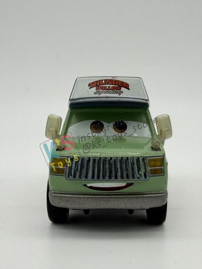 PRE-OWNED / LOOSE DISNEY PIXAR CARS - "ROSCOE (THUNDER HOLLOW SPEEDWAY)" THUNDER HOLLOW SERIES - NEAR MINT CONDITION - READ DESCRIPTION!!!!!!