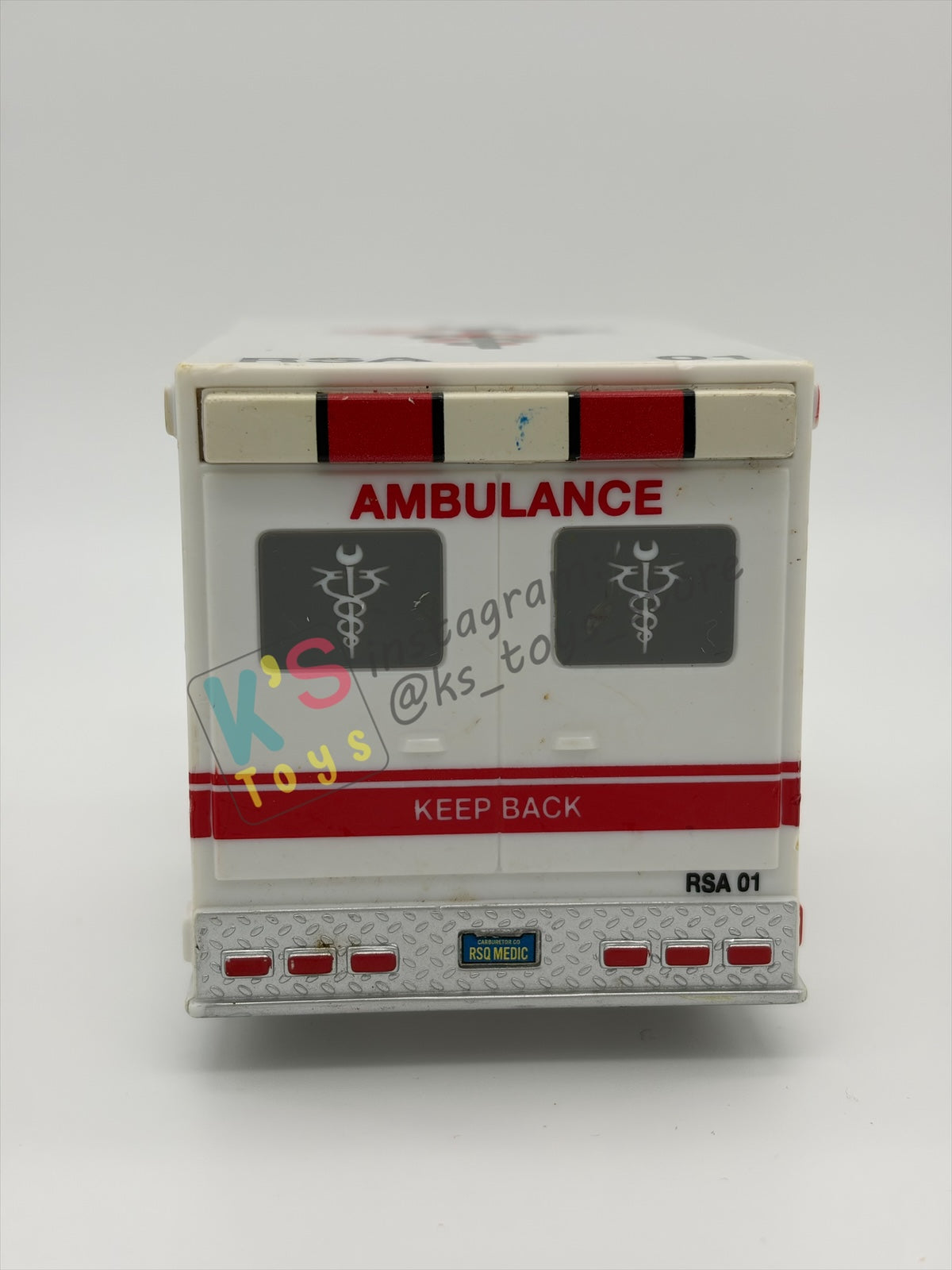 PRE-OWNED / LOOSE DISNEY PIXAR CARS - "RESCUE SQUAD AMBULANCE’" RESCUE SQUAD MATER - GOOD CONDITION - READ DESCRIPTION!!!!!!!!