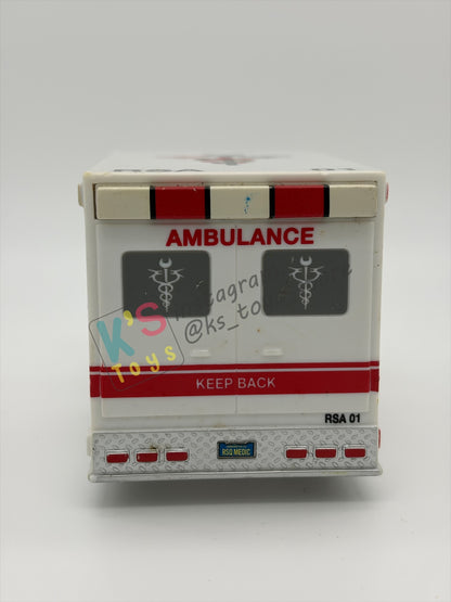 PRE-OWNED / LOOSE DISNEY PIXAR CARS - "RESCUE SQUAD AMBULANCE’" RESCUE SQUAD MATER - GOOD CONDITION - READ DESCRIPTION!!!!!!!!