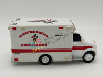 PRE-OWNED / LOOSE DISNEY PIXAR CARS - "RESCUE SQUAD AMBULANCE’" RESCUE SQUAD MATER - GOOD CONDITION - READ DESCRIPTION!!!!!!!!