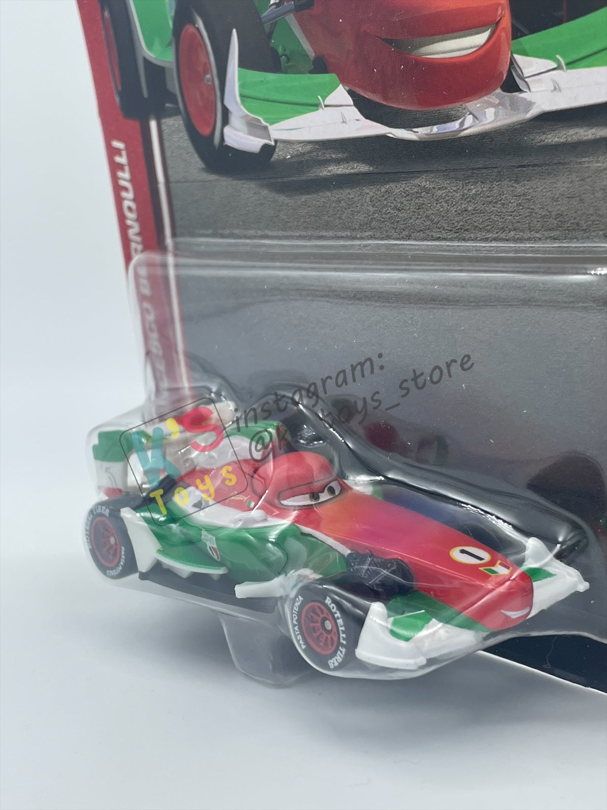 DISNEY PIXAR CARS BY MATTEL 1:55, "FRANCESCO BERNOULLI (VARIANT)"- 2026 RE-RELEASED 20TH ANNIVERSARY CARD - BNIP
