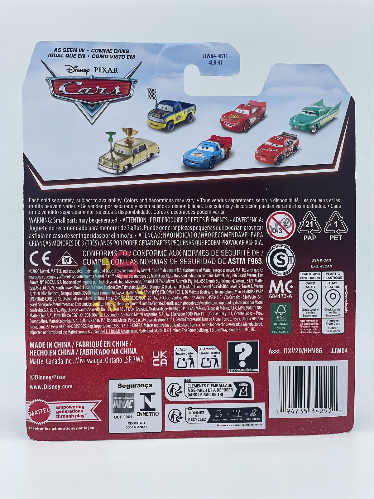 DISNEY PIXAR CARS BY MATTEL 1:55, "ROTOR TURBOSKY" - 2026 RE-RELEASED 20TH ANNIVERSARY CARD - BNIP