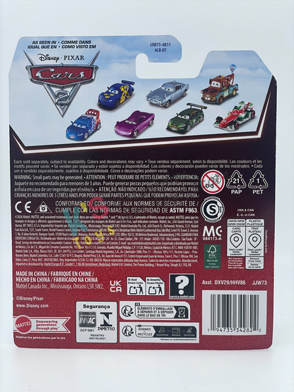 DISNEY PIXAR CARS BY MATTEL 1:55, "MEMO ROJAS JR" - 2026 RE-RELEASED 20TH ANNIVERSARY CARD - BNIP