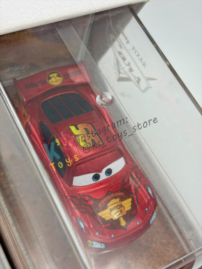 ISNEY PIXAR CARS BY MATTEL 1:55 - RS TEAM LIGHTNING MCQUEEN - SPECIAL EDITION DISPLAY CASE! PROMO ONLY AT TARGET - BNIP BUT NOT IN MINT CONDITION!!!!