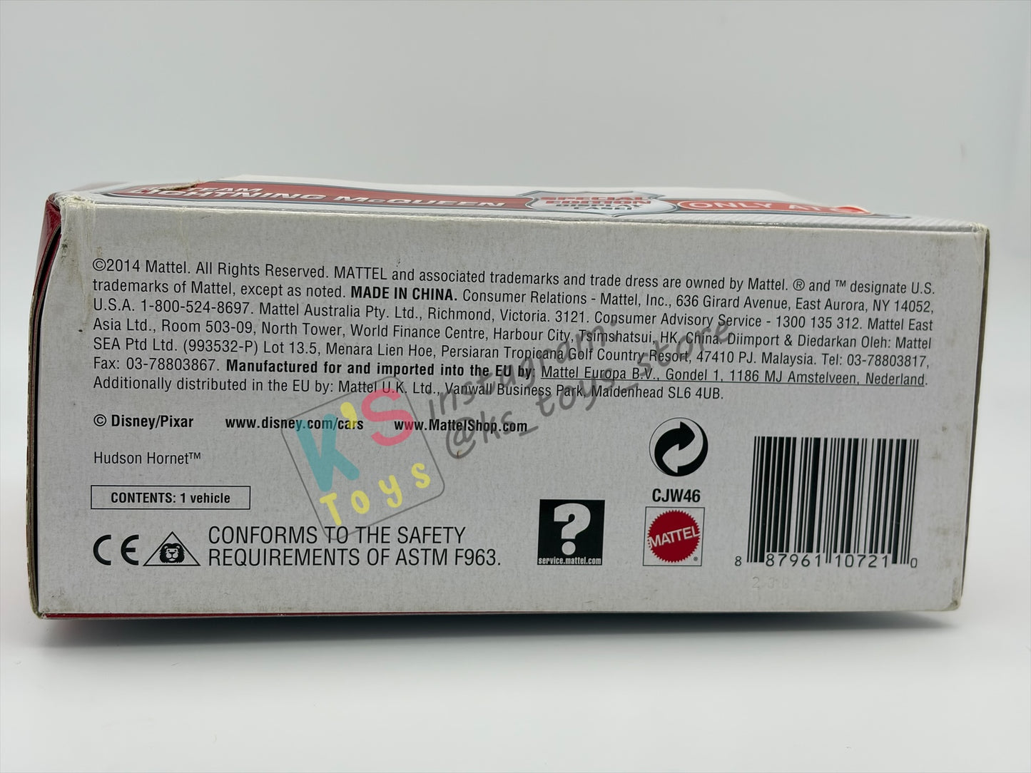 ISNEY PIXAR CARS BY MATTEL 1:55 - RS TEAM LIGHTNING MCQUEEN - SPECIAL EDITION DISPLAY CASE! PROMO ONLY AT TARGET - BNIP BUT NOT IN MINT CONDITION!!!!