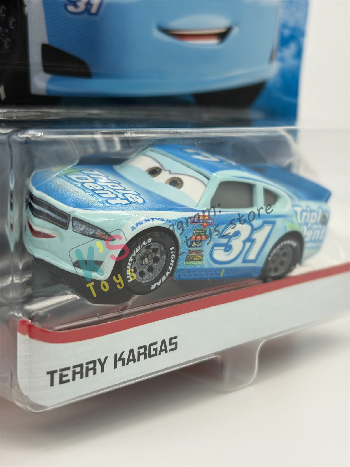 RARE DISNEY PIXAR CARS BY MATTEL 1:55, "TERRY KARGAS (VARIANT)" - CARS 3 PISTON CUP RACERS SERIES - BNIP