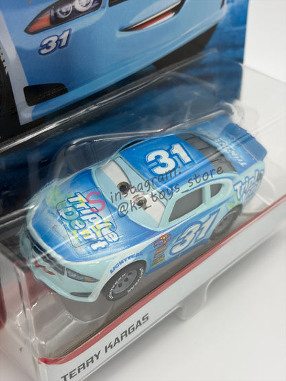 RARE DISNEY PIXAR CARS BY MATTEL 1:55, "TERRY KARGAS (VARIANT)" - CARS 3 PISTON CUP RACERS SERIES - BNIP