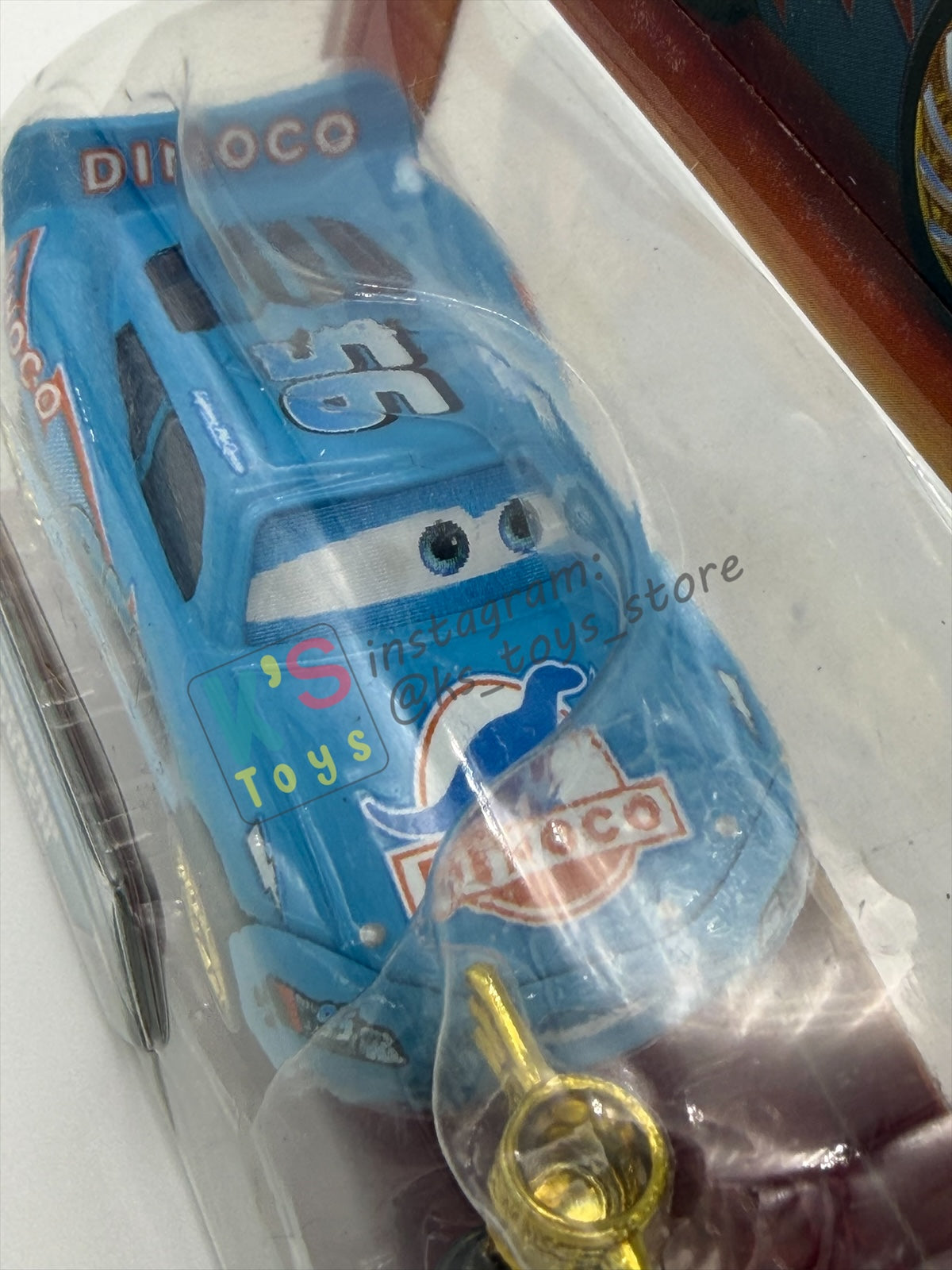 DISNEY PIXAR CARS BY MATTEL 1:55, "BLING BLING LIGHTNING MCQUEEN WITH GOLDEN WHEELS AND PISTON CUP (LENTICULAR)" - CHASE LENTICULAR SERIES - BNIP