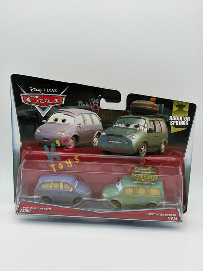Disney Pixar Cars 1:55 by Mattel 2-Pack MINI AND VAN LOST IN THE DESERT SERIES - BNIP