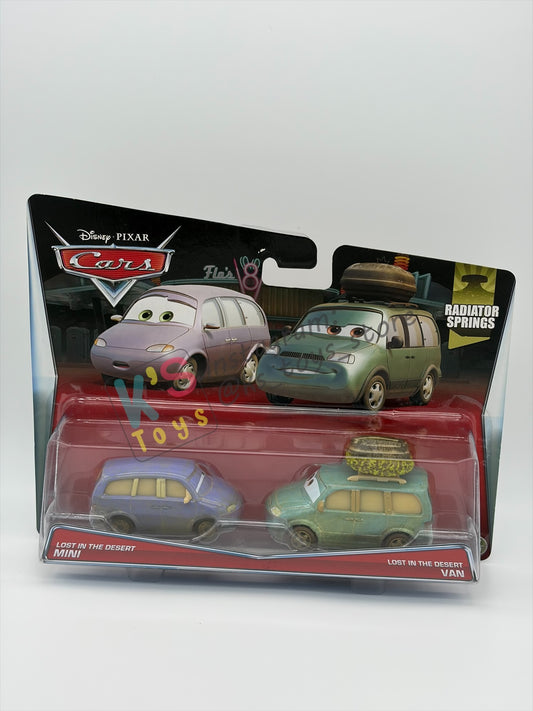 Disney Pixar Cars 1:55 by Mattel 2-Pack MINI AND VAN LOST IN THE DESERT SERIES - BNIP
