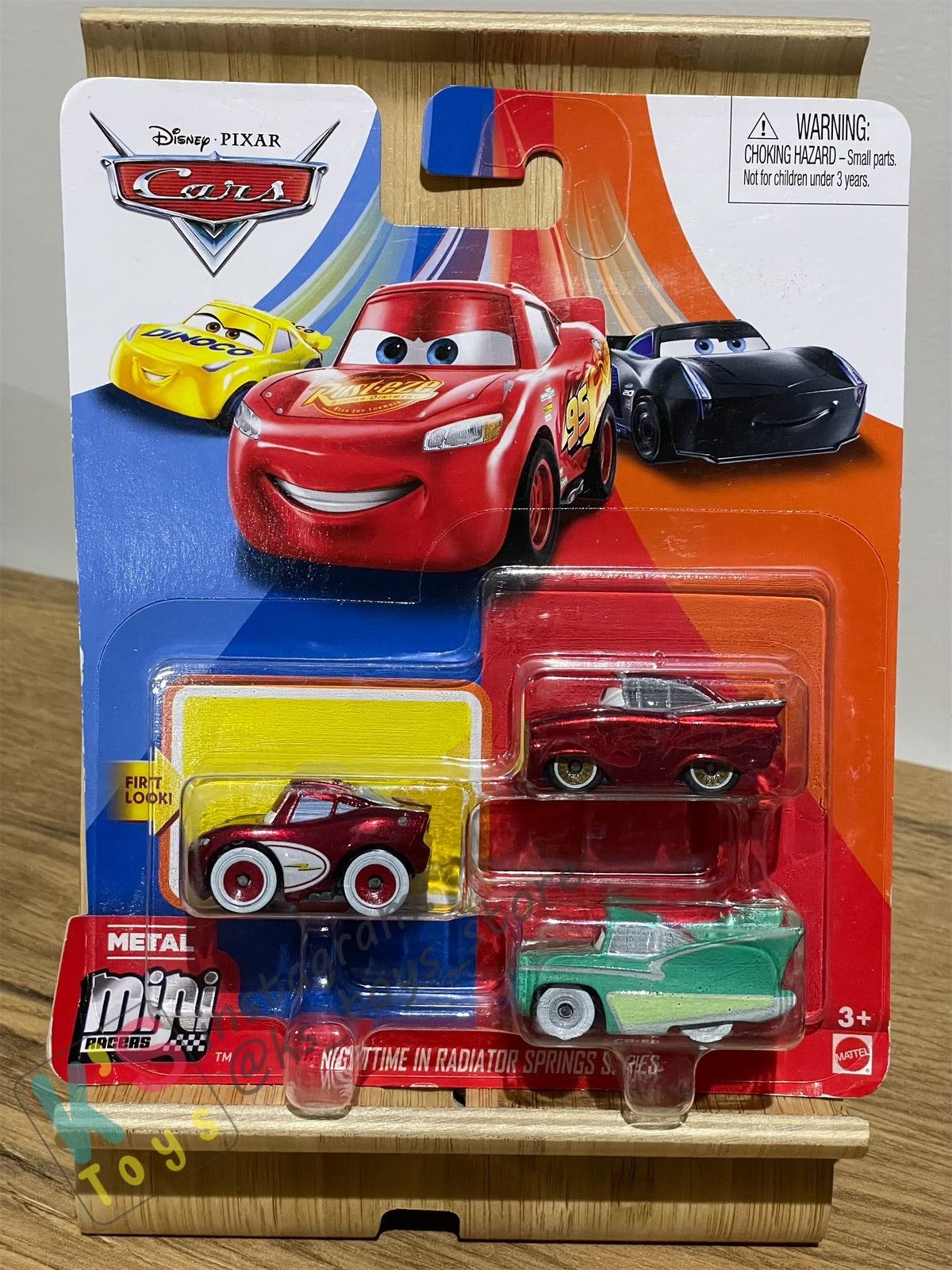 MINI RACERS DISNEY PIXAR CARS 3-PACK CRUISING LIGHTNING MCQUEEN (NIGHT TIME), FLO AND RED RAMONE - BNIP