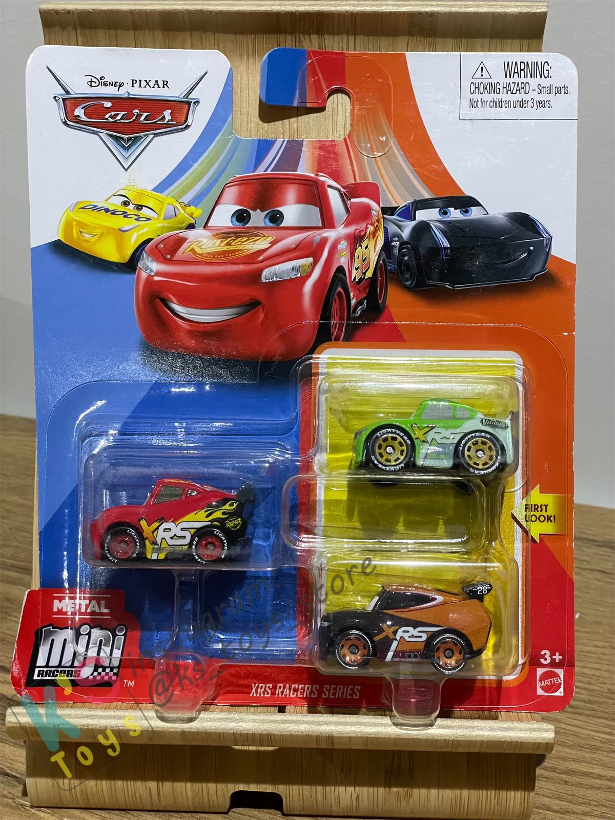 MINI RACERS DISNEY PIXAR CARS 3-PACK XRS TIM TREADLESS, XRS BRICK YARDLEY, AND XRS LIGHTNING MCQUEEN - BNIP