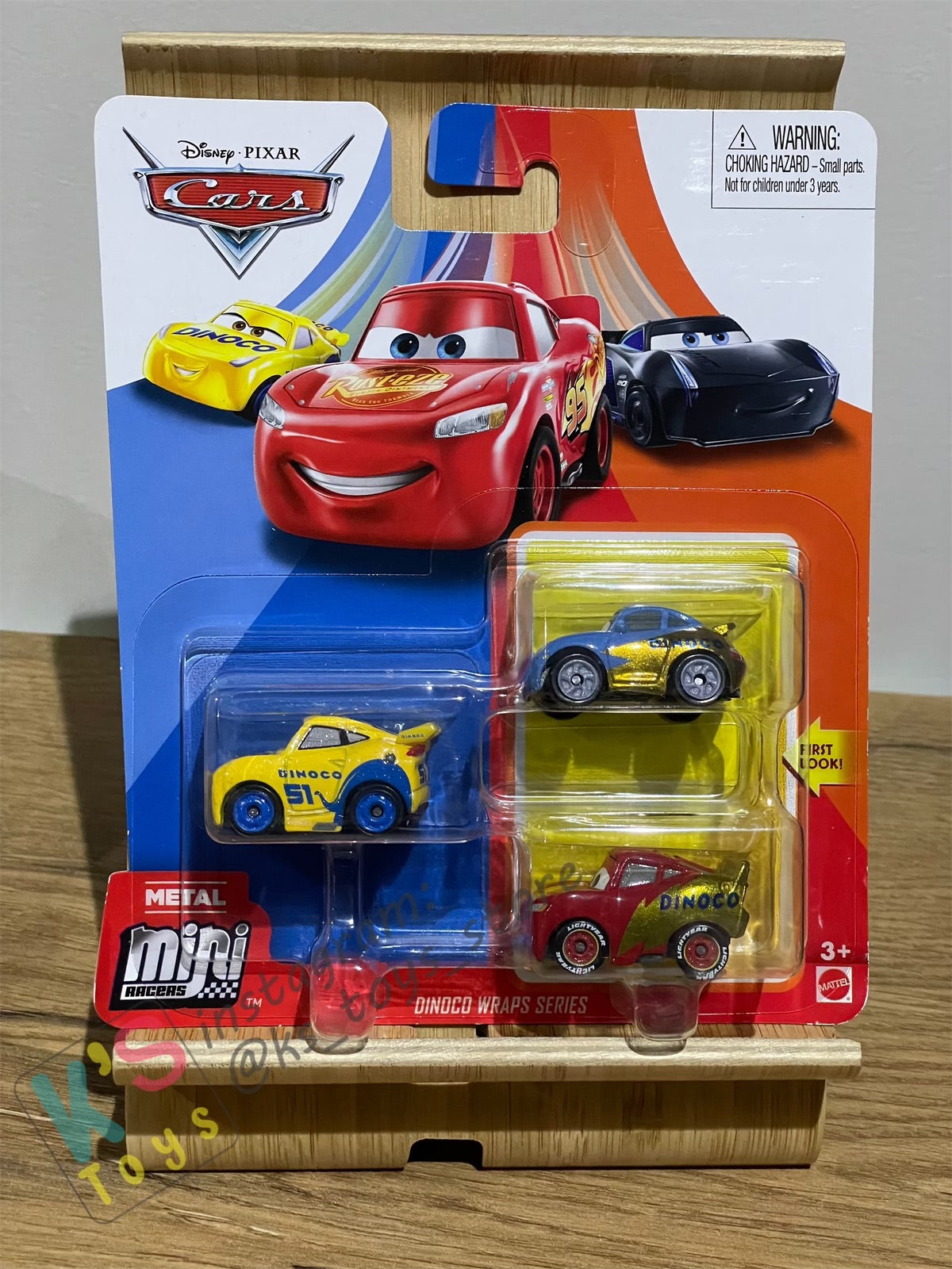 MINI RACERS DISNEY PIXAR CARS 3-PACK DINOCO WRAP SALLY, DINOCO WRAP LIGHTNING MCQUEEN AND DINOCO CRUZ RAMIREZ - BNIP