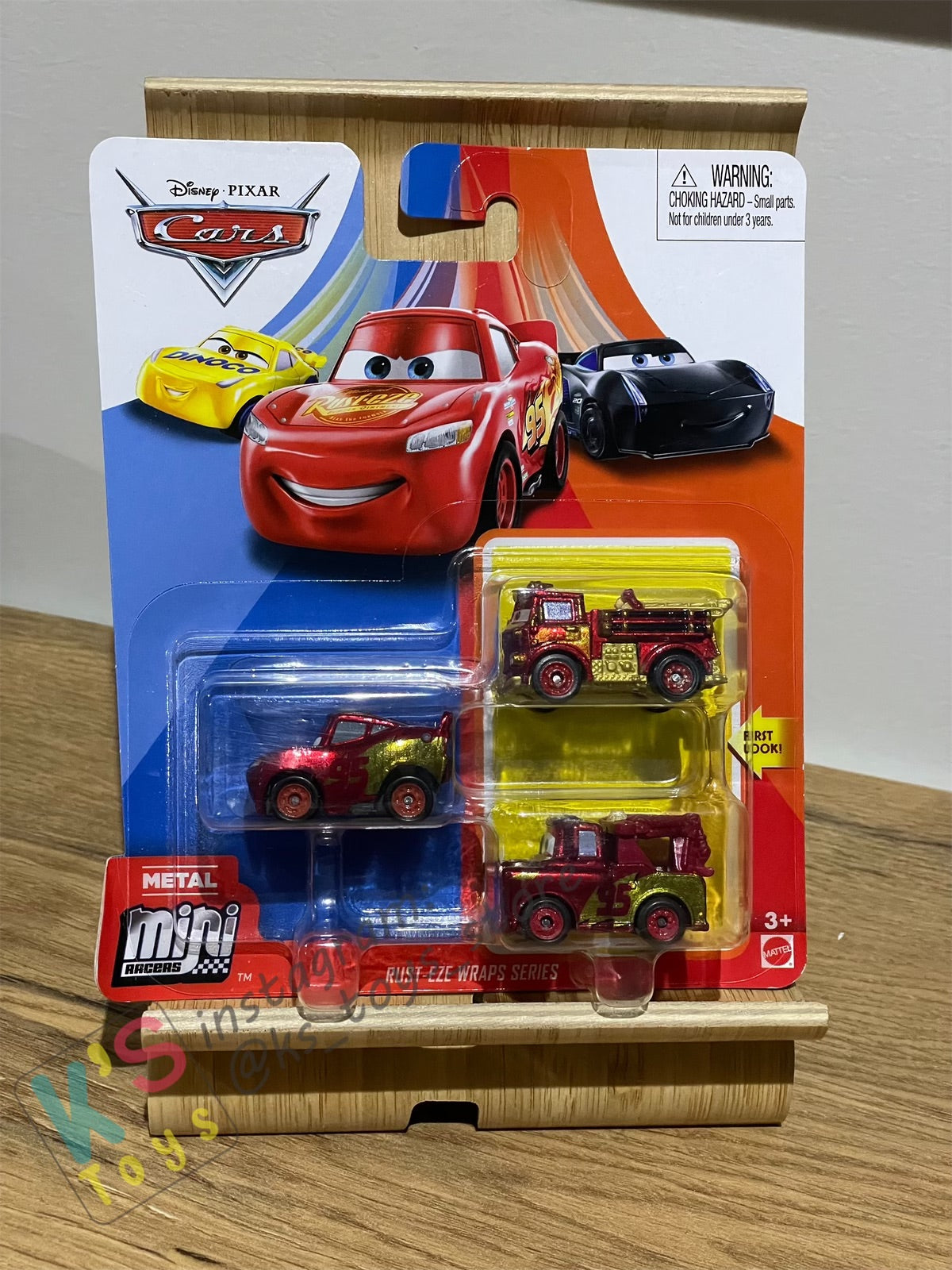 MINI RACERS DISNEY PIXAR CARS 3-PACK RUST-EZE MATER, RUST-EZE RED, AND RUST-EZE LIGHTNING MCQUEEN (RUSTEZE WRAPS SERIES) - BNIP