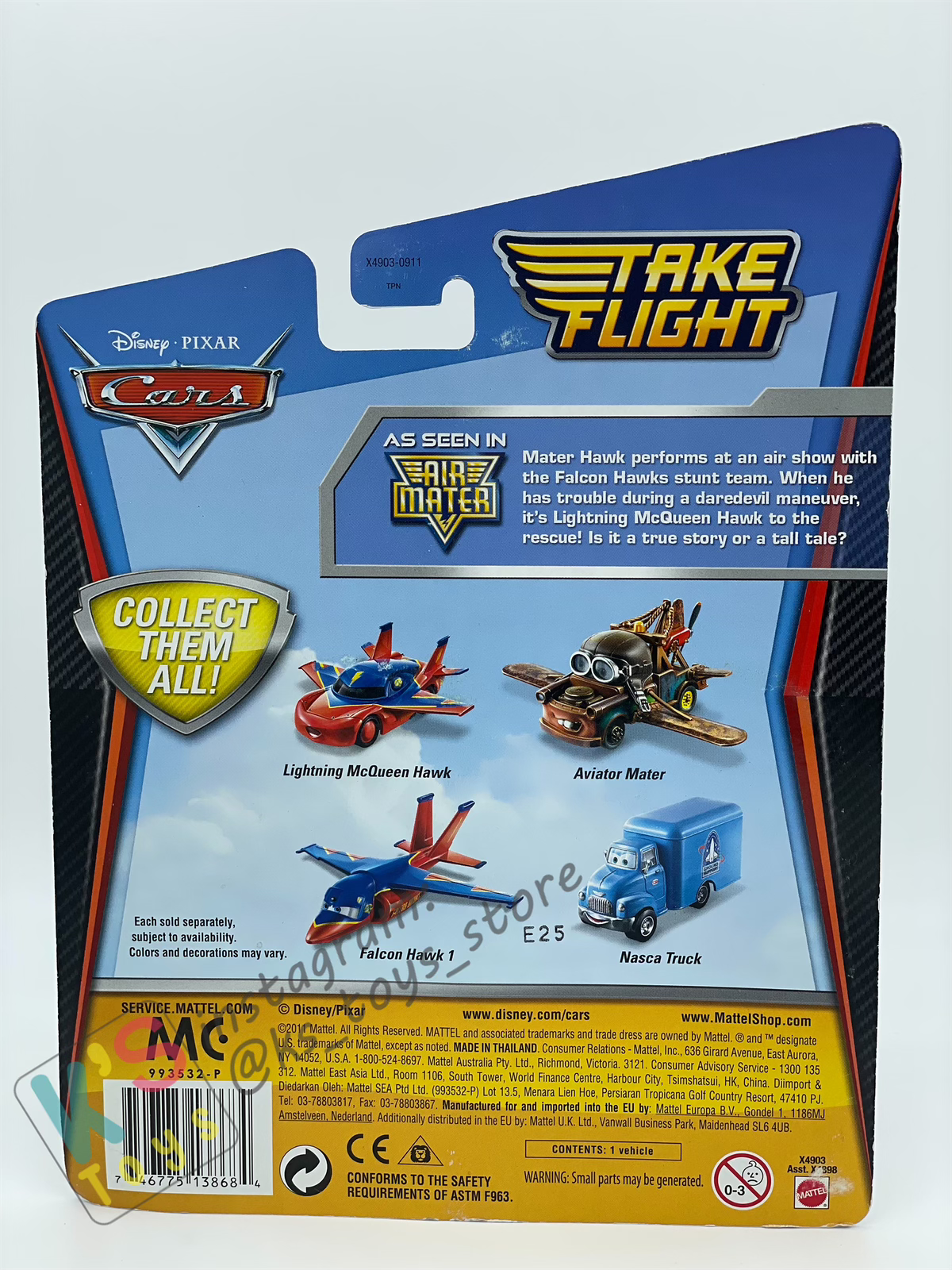 DELUXE DISNEY PIXAR CARS BY MATTEL, FALCON HAWK 1, TAKE FLIGHT - BNIP