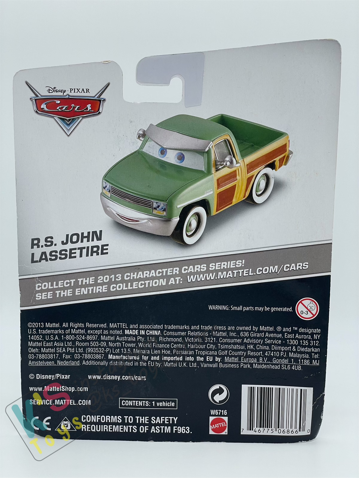 DELUXE DISNEY PIXAR CARS BY MATTEL, "R.S. LASSETIRE" KMART EXCLUSIVE - BNIP