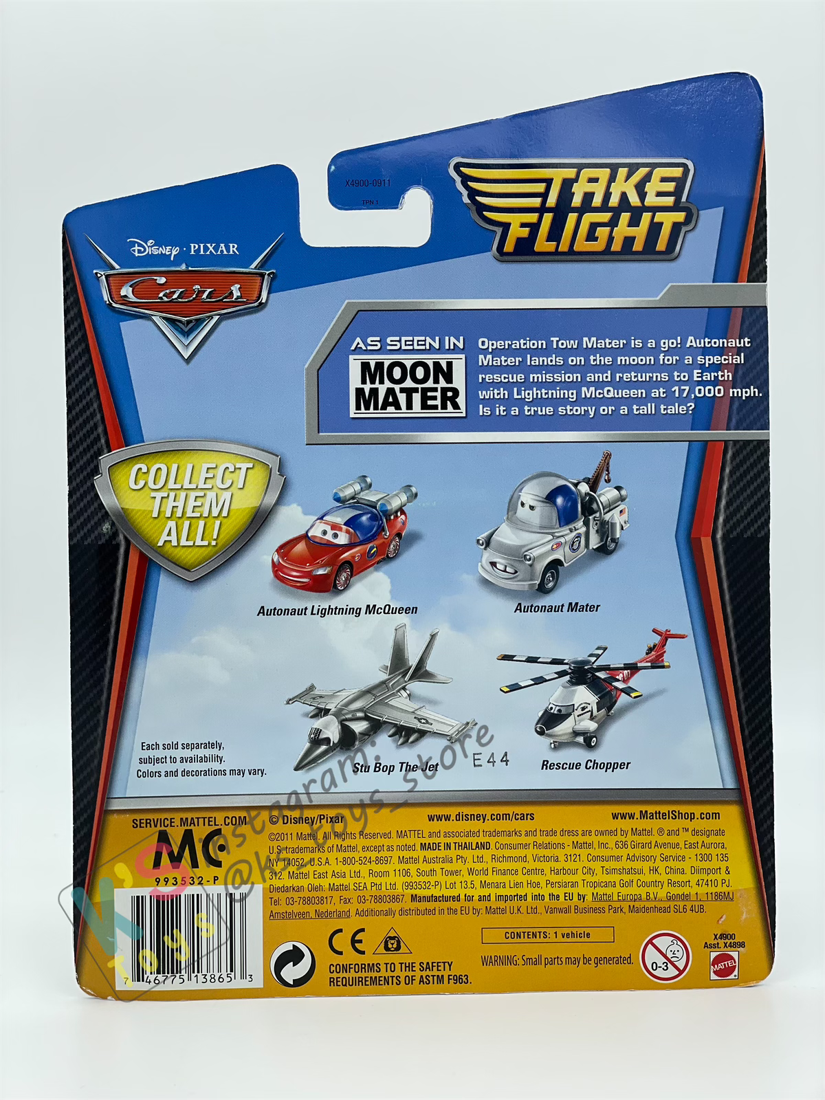DELUXE DISNEY PIXAR CARS BY MATTEL - AUTONAUT MATER - TAKE FLIGHT  SERIES - BNIP