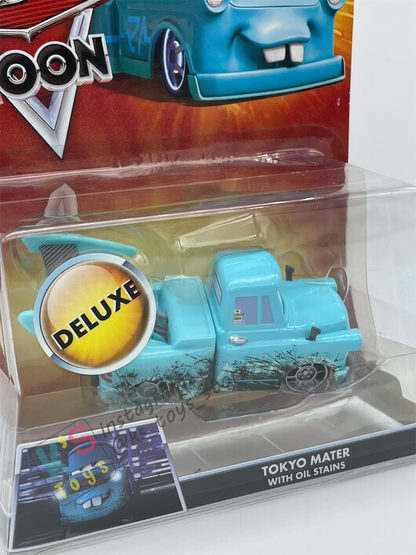 Disney Pixar Cars by Mattel, Tokyo Mater With Oil Stains - Cars Toon - Tokyo Party - BNIP
