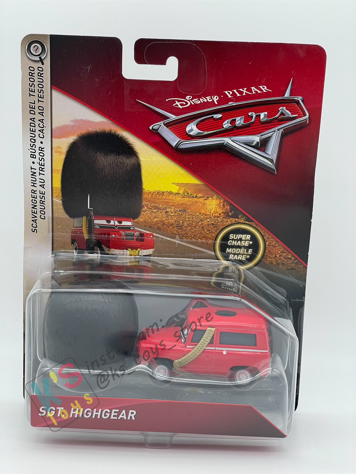DELUXE DISNEY PIXAR CARS BY MATTEL - SGT HIGHGEAR - SCAVENGER HUNT SERIES - BNIP