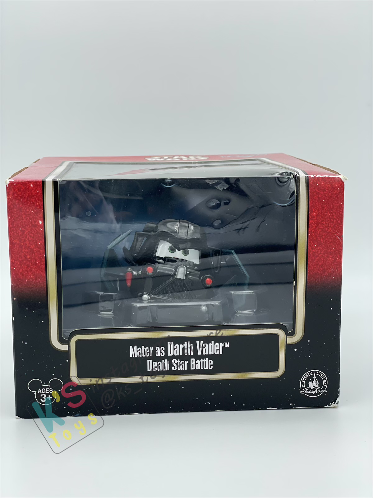 RARE DISNEY PIXAR CARS BY MATTEL EXCLUSIVE DISNEY PARKS "MATER AS DARTH VADER DEATH STAR BATTLE" - STAR WARS SERIES - BNIP