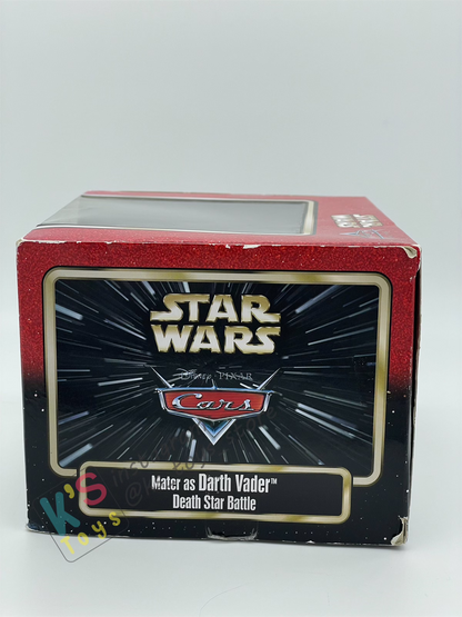 RARE DISNEY PIXAR CARS BY MATTEL EXCLUSIVE DISNEY PARKS "MATER AS DARTH VADER DEATH STAR BATTLE" - STAR WARS SERIES - BNIP