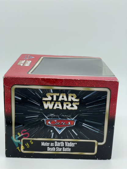 RARE DISNEY PIXAR CARS BY MATTEL EXCLUSIVE DISNEY PARKS "MATER AS DARTH VADER DEATH STAR BATTLE" - STAR WARS SERIES - BNIP