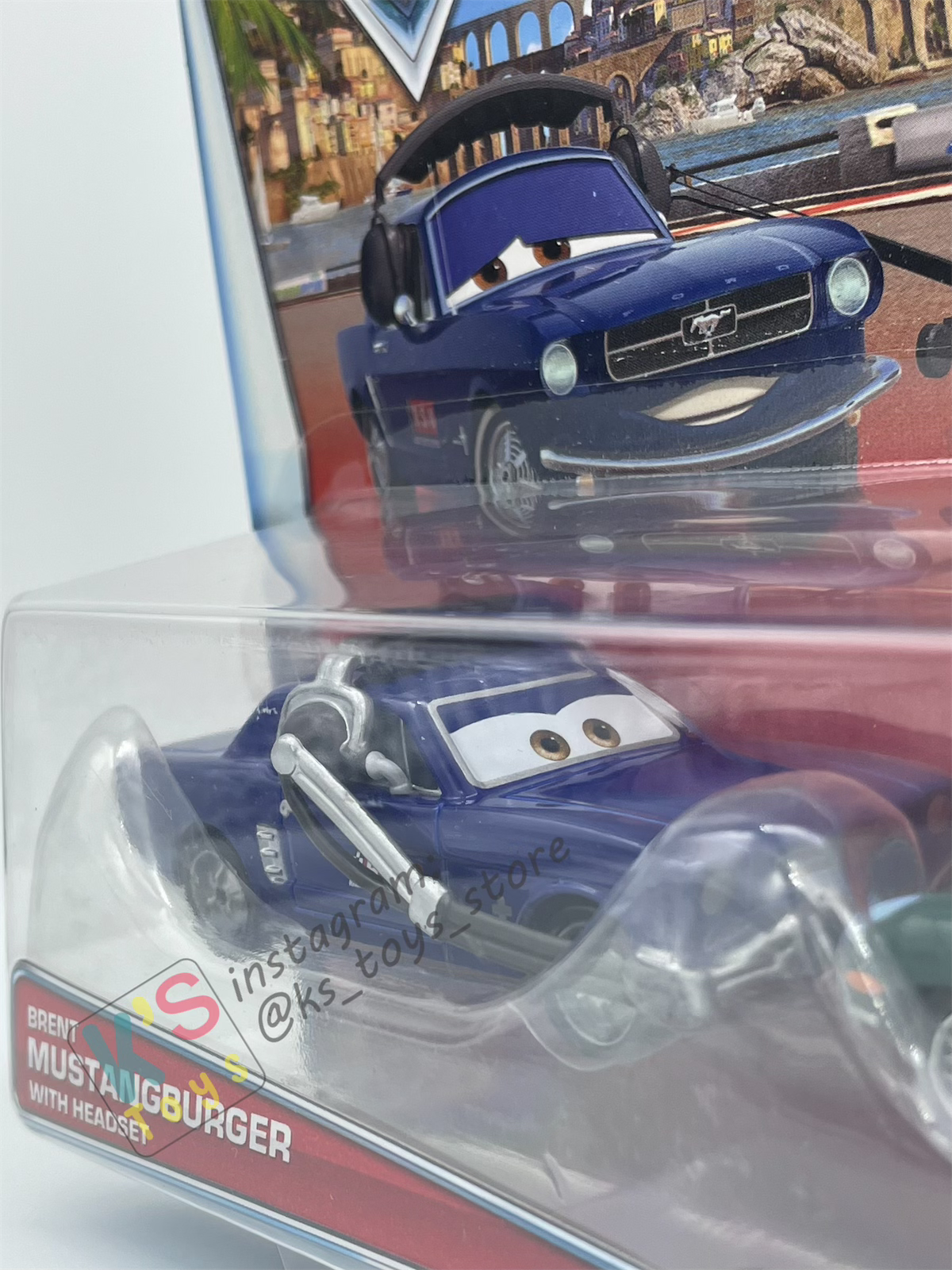 Disney Pixar Cars 1:55 2-Pack by Mattel, BRENT MUSTANGBURGER WITH HEADSET AND DAVID HOBBSCAPP WITH HEADSET - WGP CARS 2 - BNIP