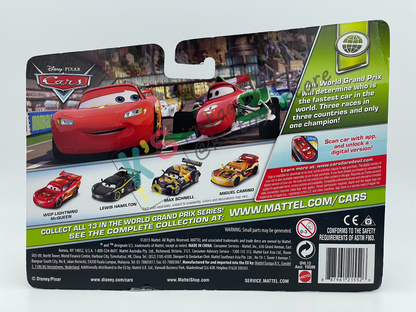 Disney Pixar Cars 1:55 2-Pack by Mattel, BRENT MUSTANGBURGER WITH HEADSET AND DAVID HOBBSCAPP WITH HEADSET - WGP CARS 2 - BNIP