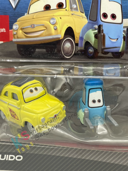 Disney Pixar Cars 1:55 2-Pack by Mattel, Luigi, Guido, and Uncle Topolino - CARS 2 - BNIP
