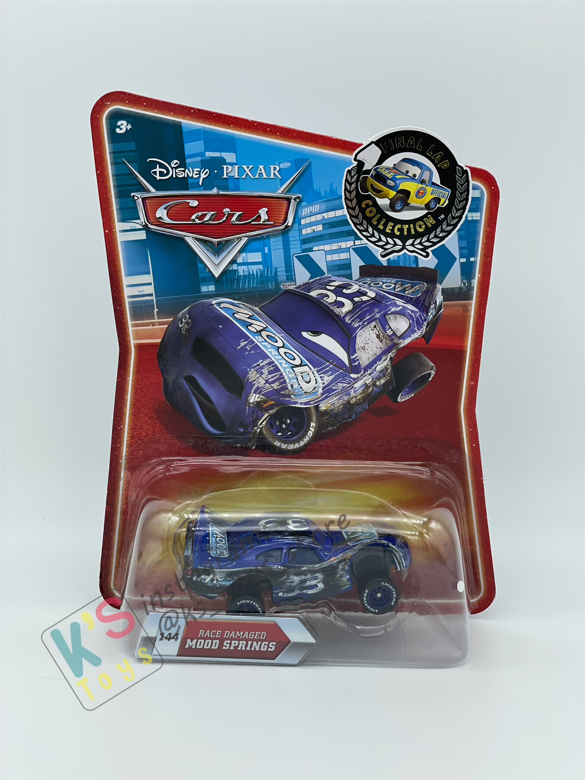DISNEY PIXAR CARS BY MATTEL - RACE DAMAGED MOOD SPRING - FINAL LAP SERIES - BNIP