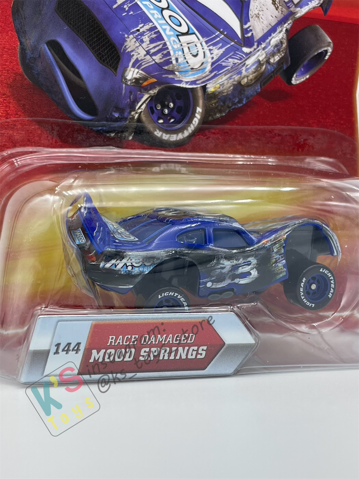 DISNEY PIXAR CARS BY MATTEL - RACE DAMAGED MOOD SPRING - FINAL LAP SERIES - BNIP