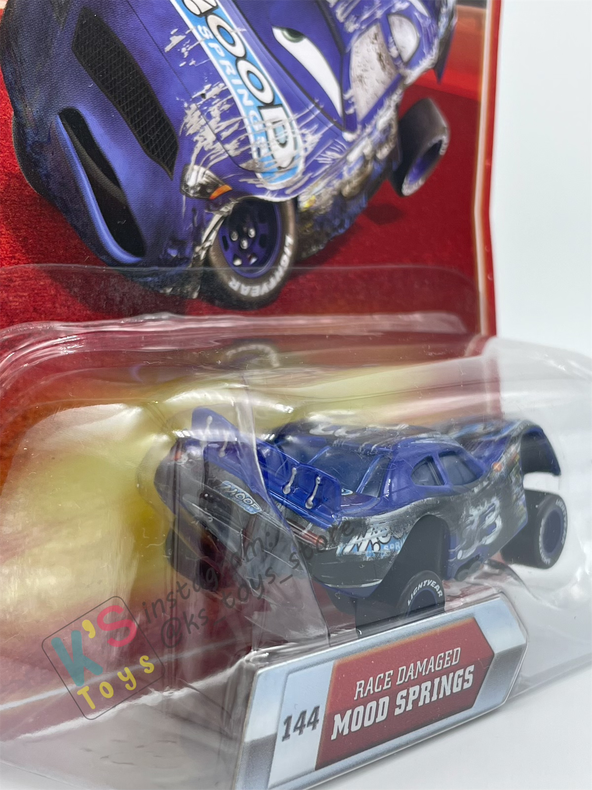 DISNEY PIXAR CARS BY MATTEL - RACE DAMAGED MOOD SPRING - FINAL LAP SERIES - BNIP