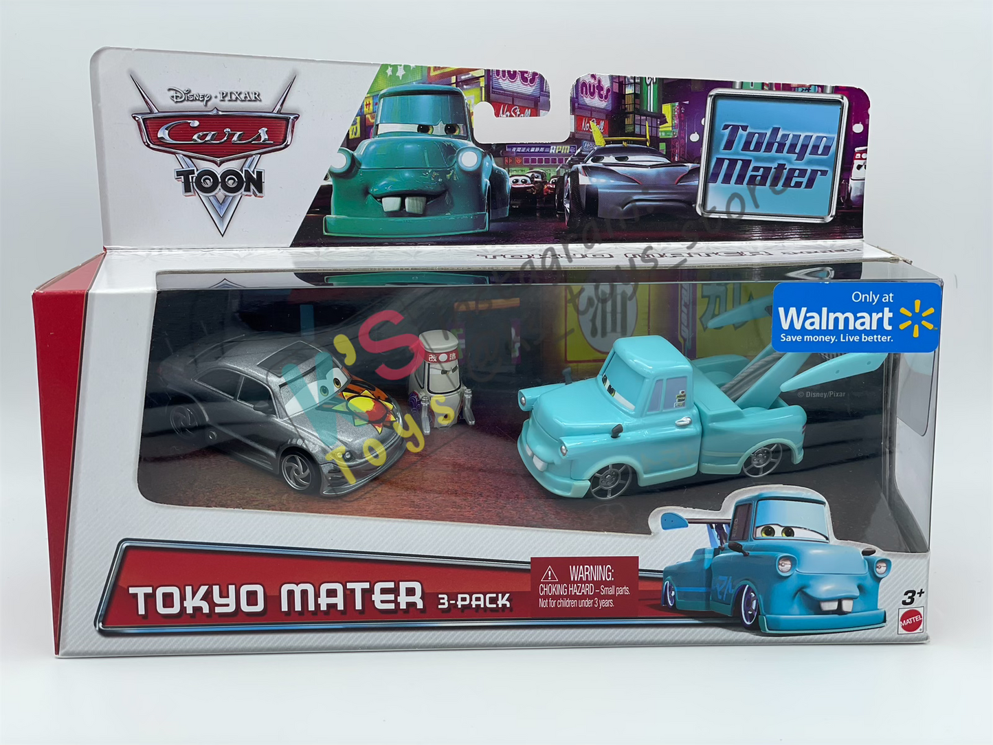 DISNEY PIXAR CARS BY MATTEL - TOKYO MATER 3 PACK - MANJI, TOKYO MATER AND TEKI - BNIB