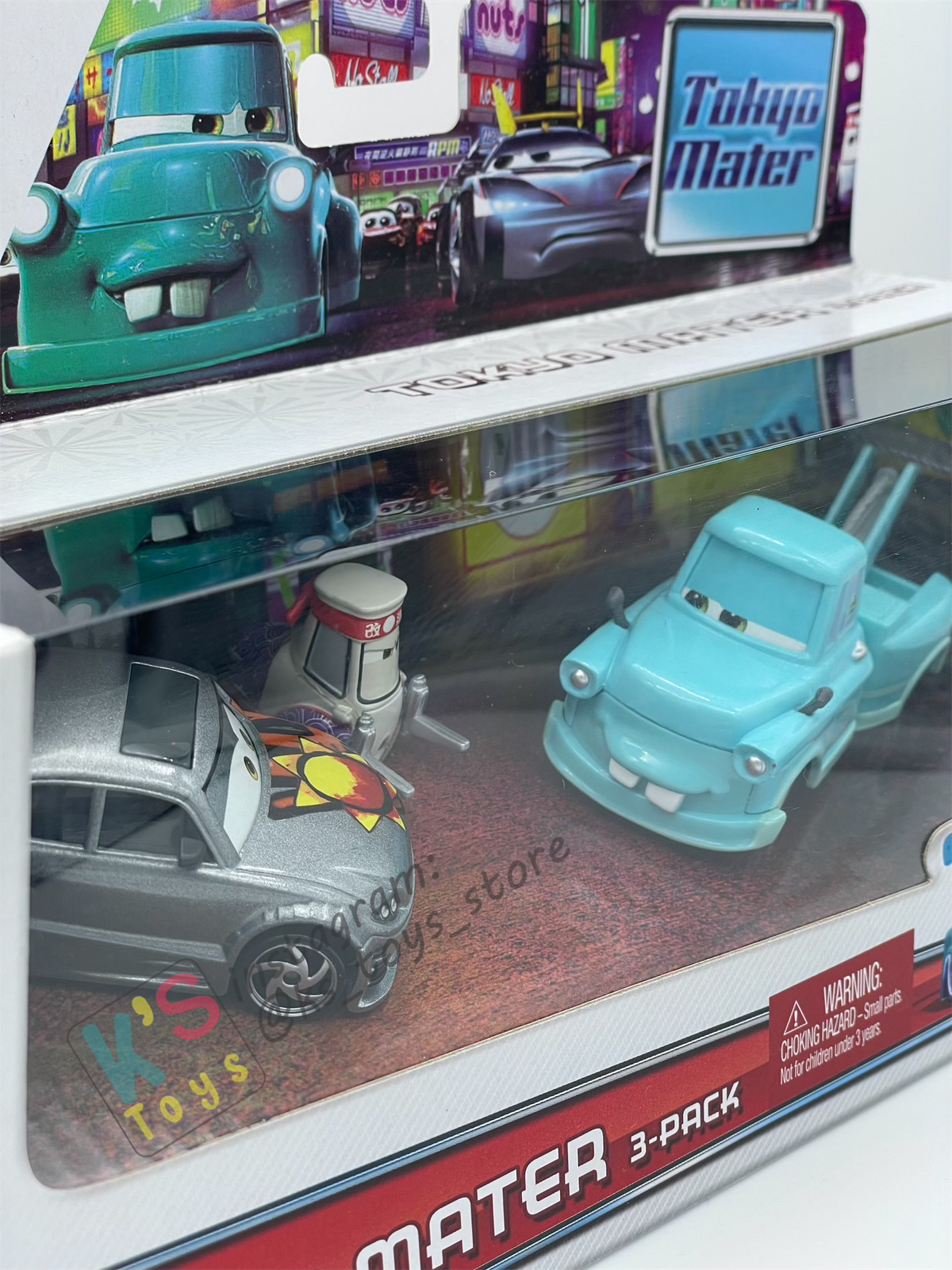 DISNEY PIXAR CARS BY MATTEL - TOKYO MATER 3 PACK - MANJI, TOKYO MATER AND TEKI - BNIB