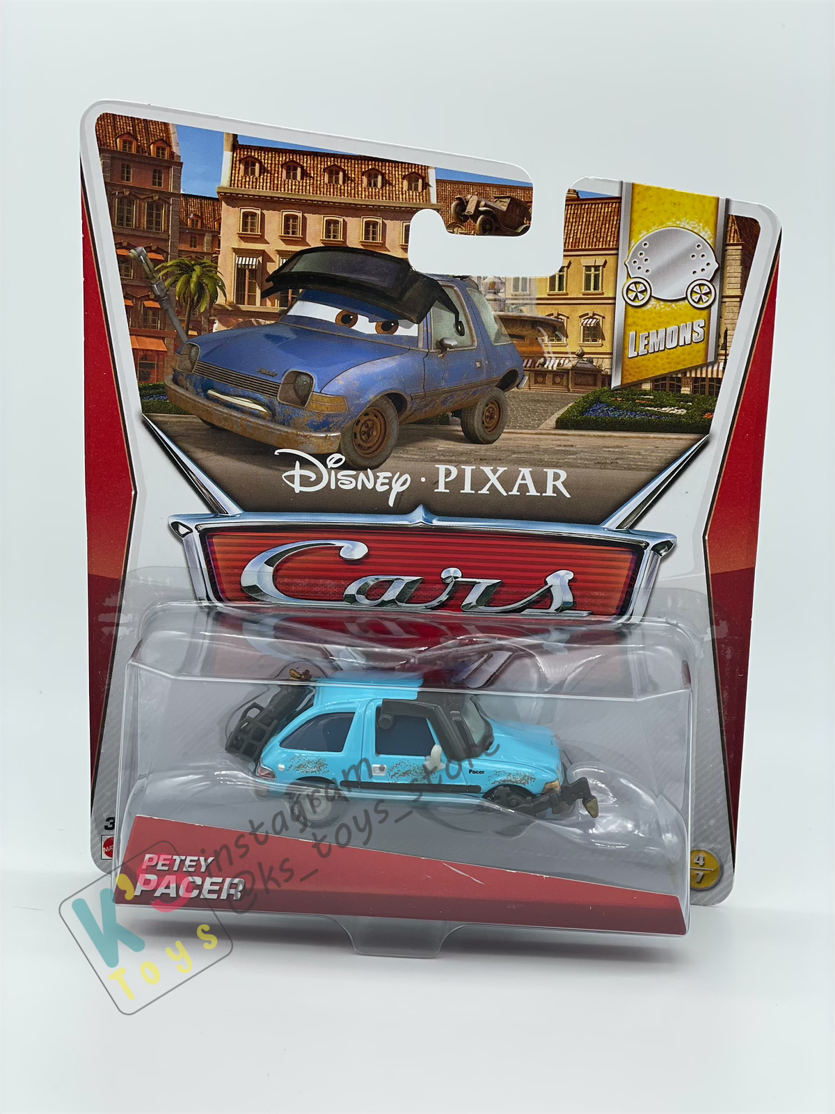 DISNEY PIXAR CARS BY MATTEL 1:55, PETEY PACER -LEMONS SERIES - BNIP