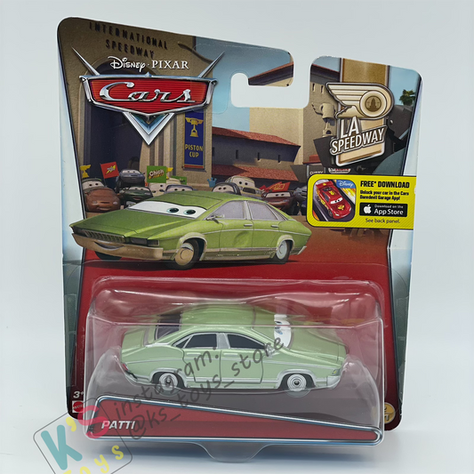 DISNEY PIXAR CARS BY MATTEL - PATTI (VARIANT) - LA SPEEDWAY - BNIP