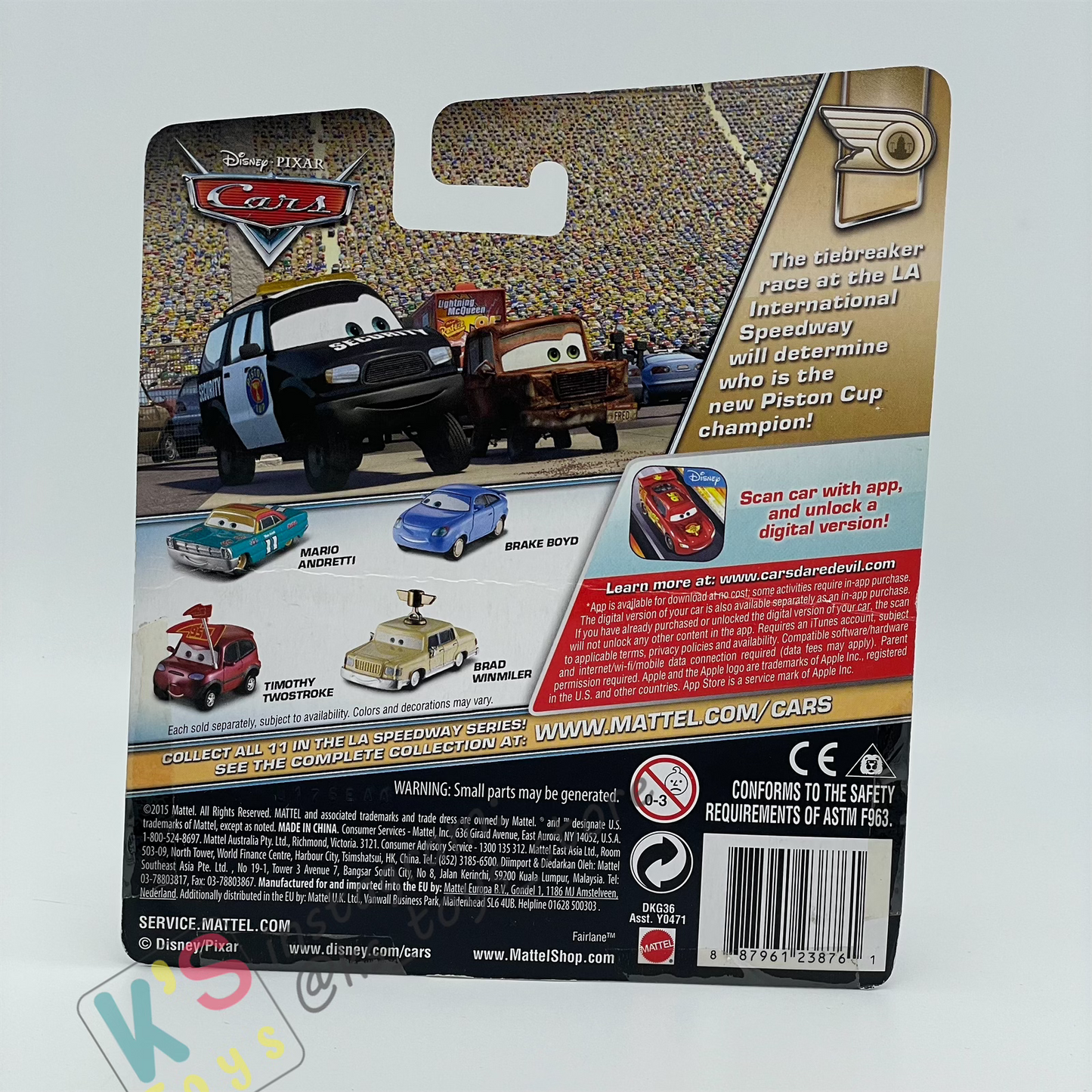 DISNEY PIXAR CARS BY MATTEL - PATTI (VARIANT) - LA SPEEDWAY - BNIP