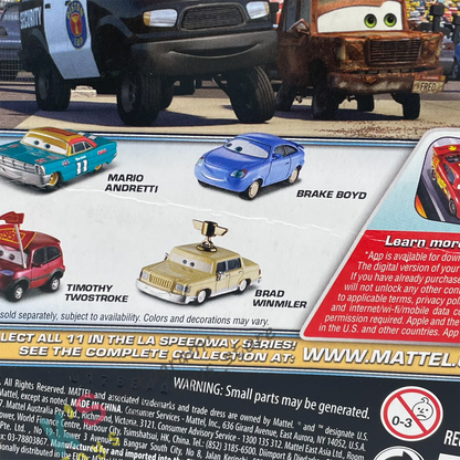 DISNEY PIXAR CARS BY MATTEL - PATTI (VARIANT) - LA SPEEDWAY - BNIP