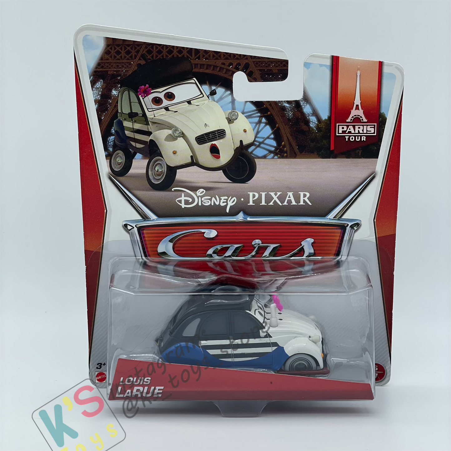 DISNEY PIXAR CARS BY MATTEL, LOUIS LARUE - CARS 2 - PARIS SERIES - BNIP